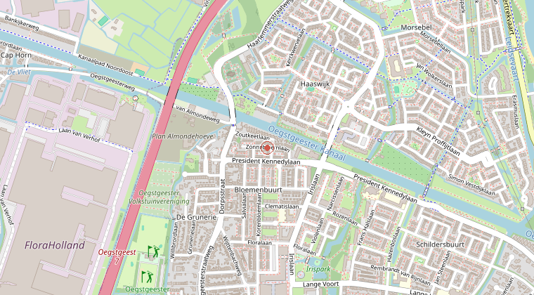 Kaart van de omgeving van de melding