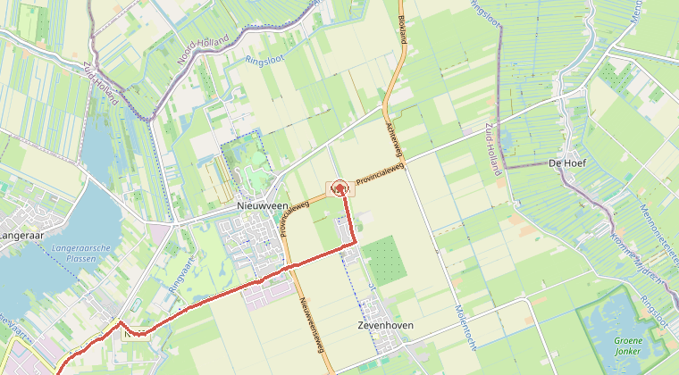 Kaart van de omgeving van de melding