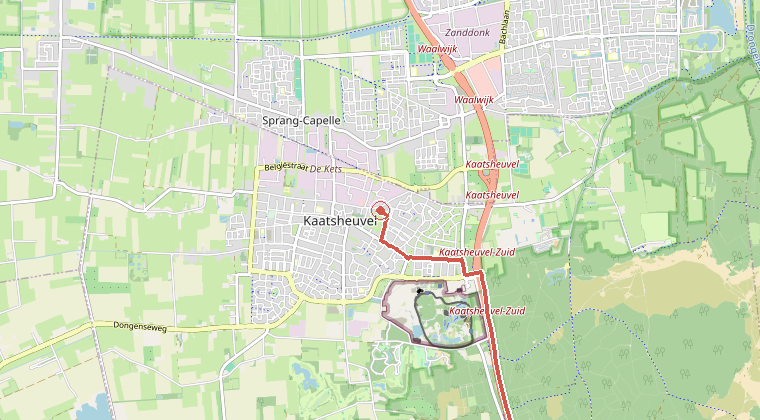 Kaart van de omgeving van de melding