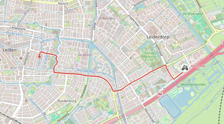 Kaart van de omgeving van de melding