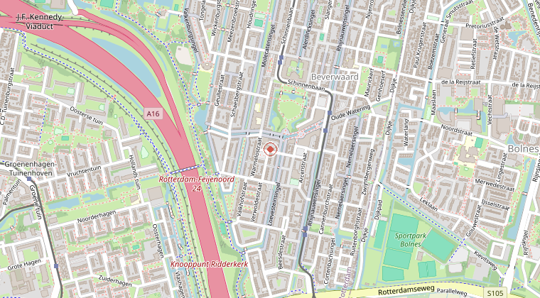 Kaart van de omgeving van de melding