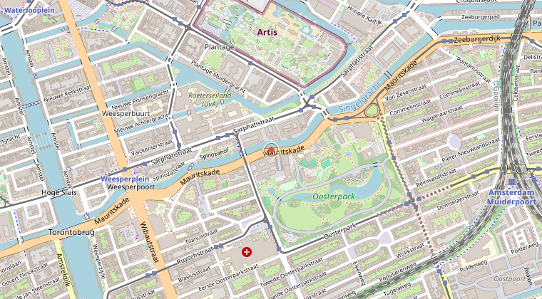 Kaart van de omgeving van de melding
