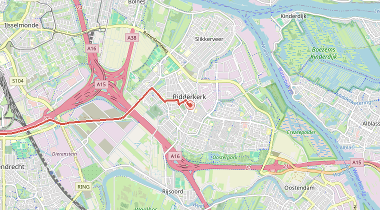 Kaart van de omgeving van de melding