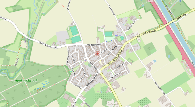Kaart van de omgeving van de melding