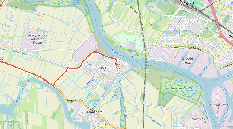 Kaart van de omgeving van de melding