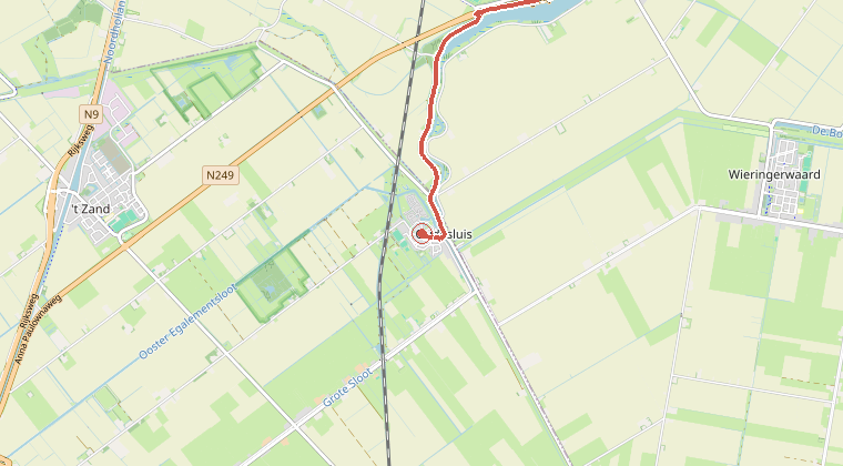 Kaart van de omgeving van de melding