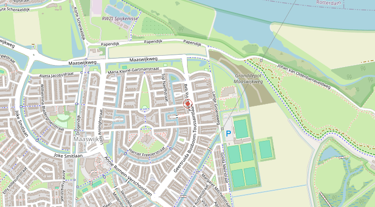 Kaart van de omgeving van de melding