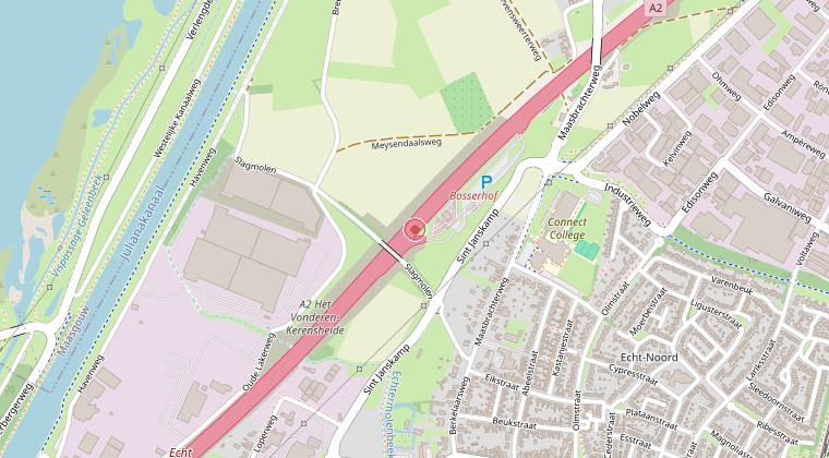 Kaart van de omgeving van de melding