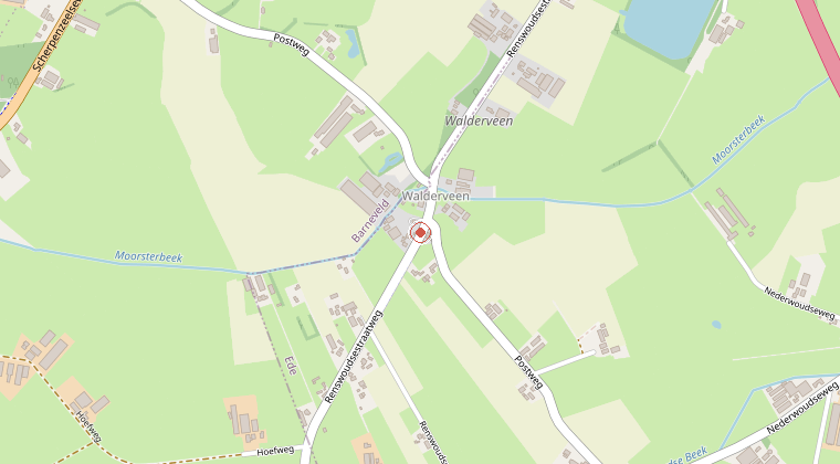 Kaart van de omgeving van de melding