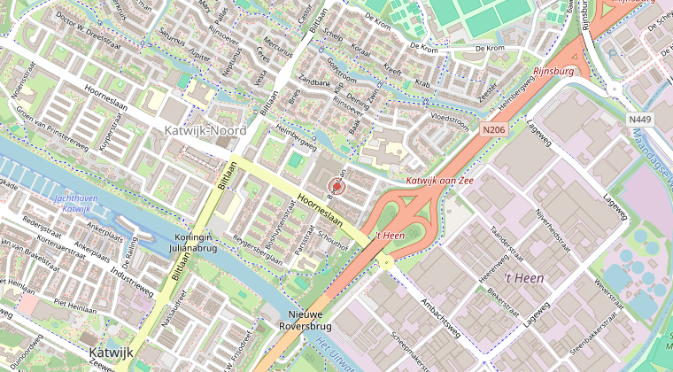 Kaart van de omgeving van de melding