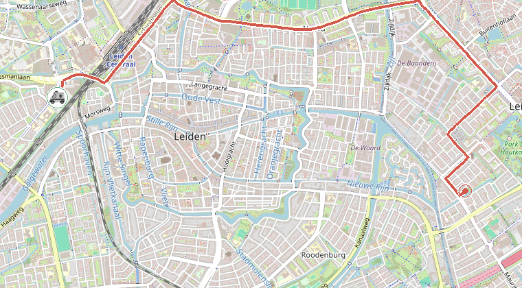 Kaart van de omgeving van de melding