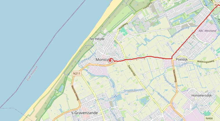 Kaart van de omgeving van de melding