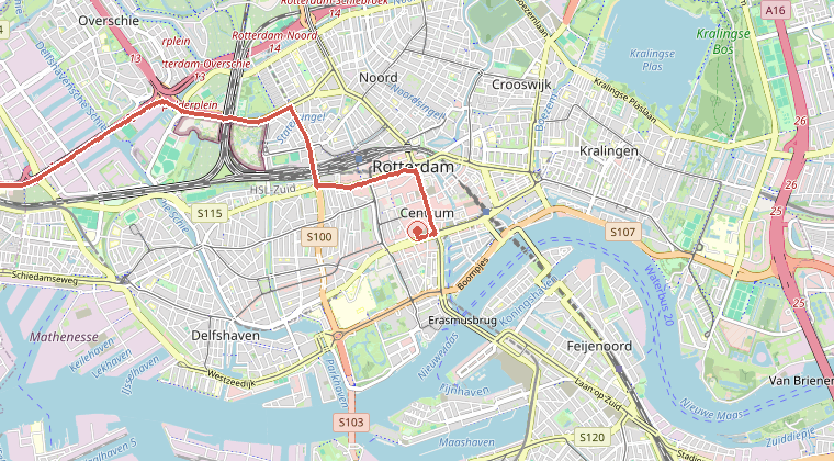 Kaart van de omgeving van de melding