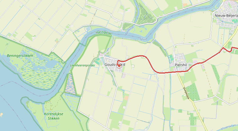 Kaart van de omgeving van de melding