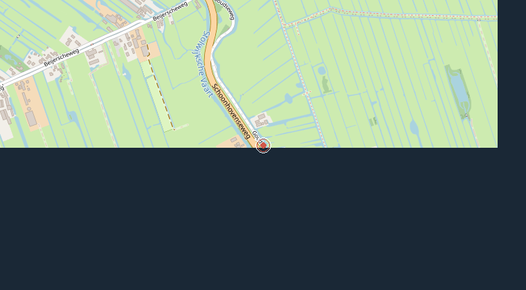 Kaart van de omgeving van de melding