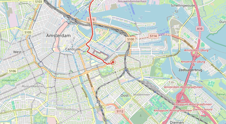 Kaart van de omgeving van de melding