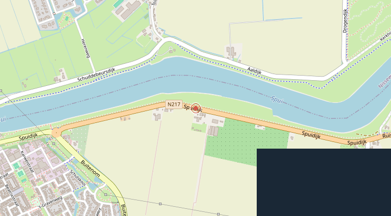 Kaart van de omgeving van de melding