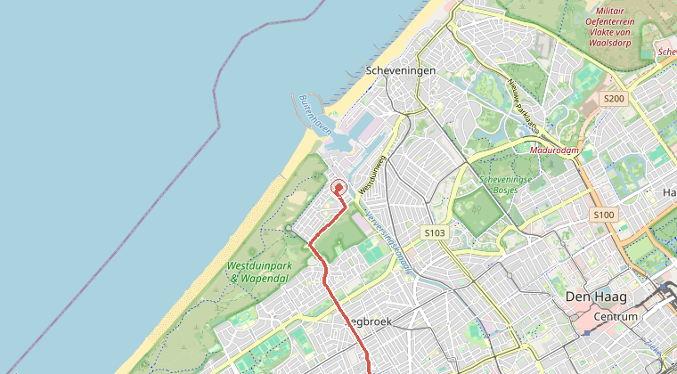 Kaart van de omgeving van de melding