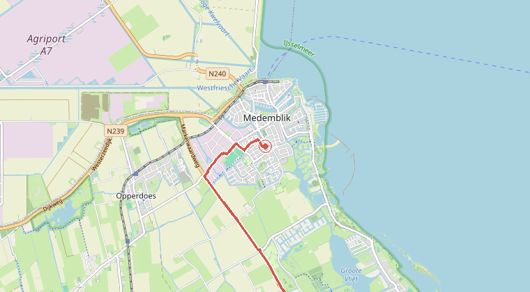 Kaart van de omgeving van de melding