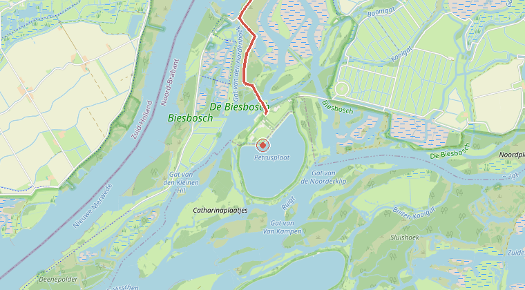 Kaart van de omgeving van de melding