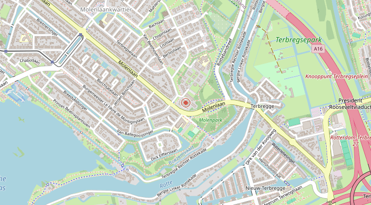Kaart van de omgeving van de melding