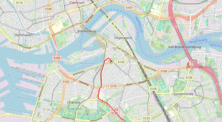 Kaart van de omgeving van de melding