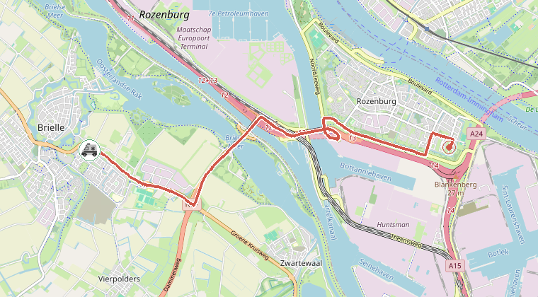 Kaart van de omgeving van de melding