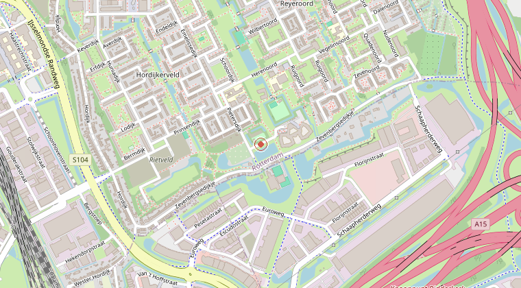 Kaart van de omgeving van de melding