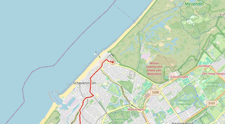 Kaart van de omgeving van de melding
