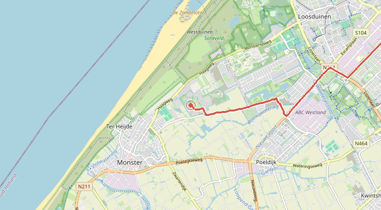 Kaart van de omgeving van de melding