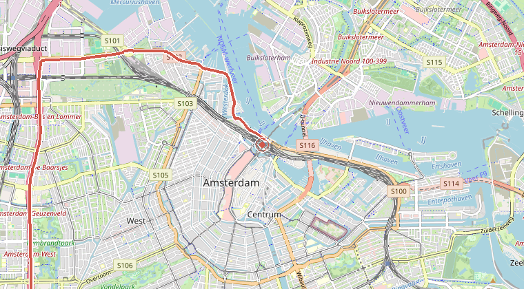 Kaart van de omgeving van de melding