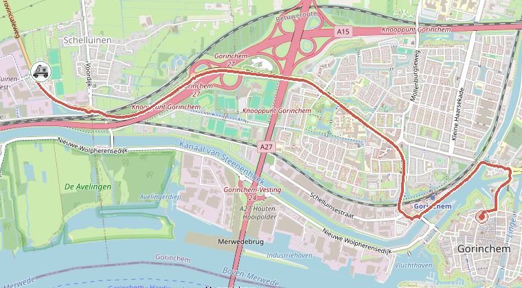 Kaart van de omgeving van de melding