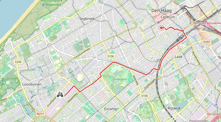 Kaart van de omgeving van de melding