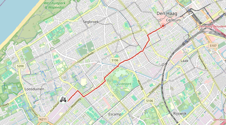 Kaart van de omgeving van de melding