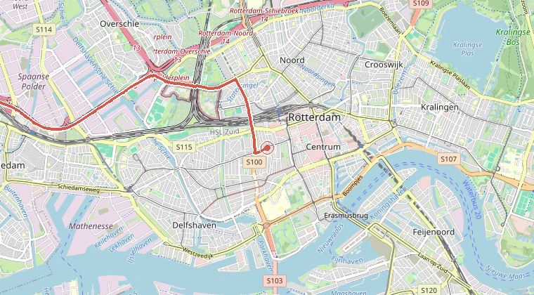 Kaart van de omgeving van de melding