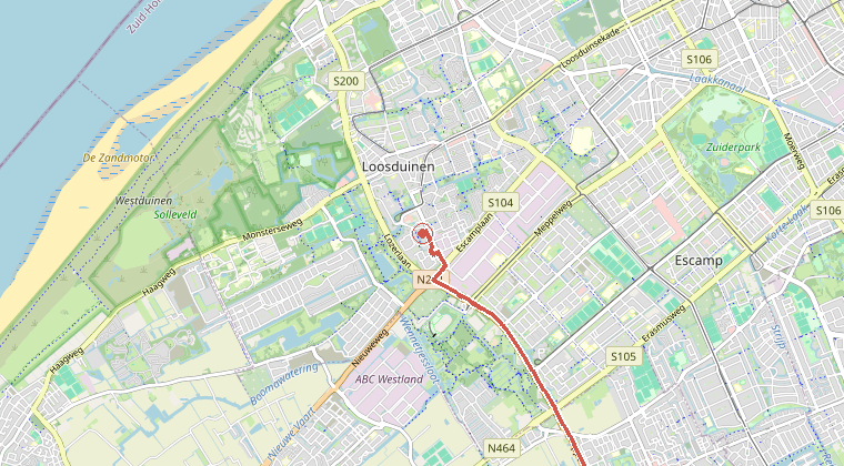 Kaart van de omgeving van de melding