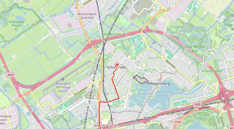 Kaart van de omgeving van de melding