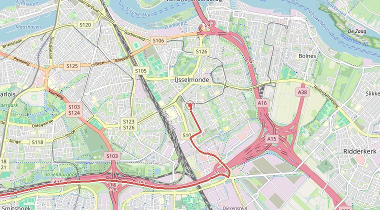 Kaart van de omgeving van de melding
