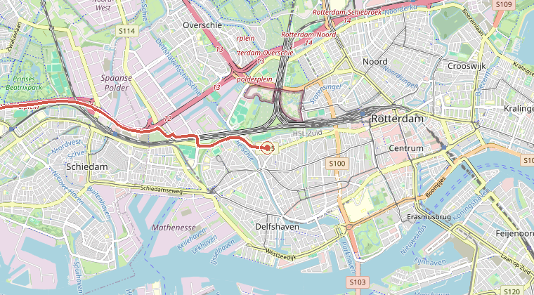 Kaart van de omgeving van de melding