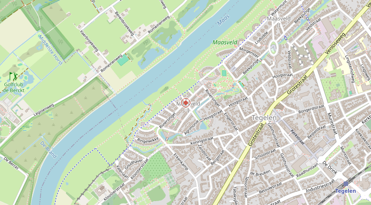 Kaart van de omgeving van de melding