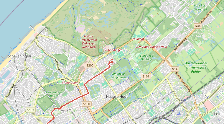 Kaart van de omgeving van de melding