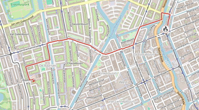 Kaart van de omgeving van de melding