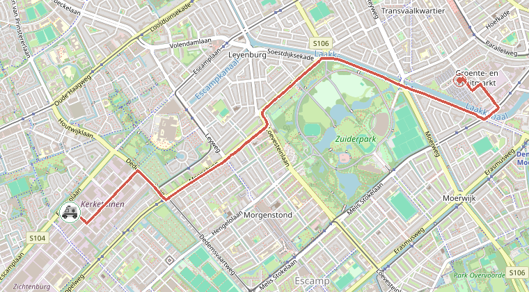 Kaart van de omgeving van de melding