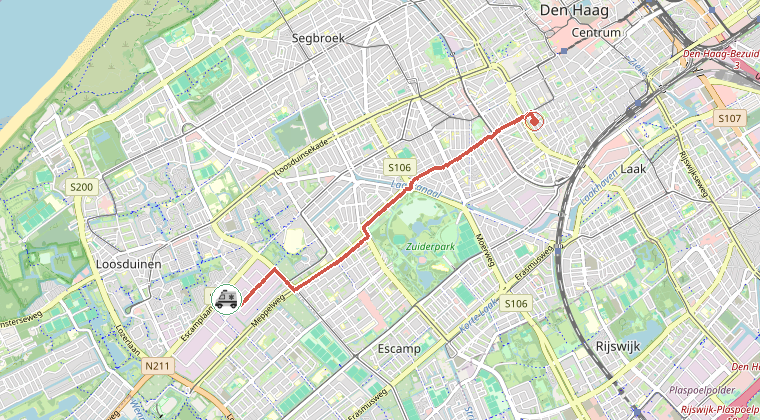 Kaart van de omgeving van de melding