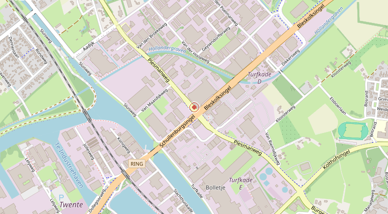 Kaart van de omgeving van de melding