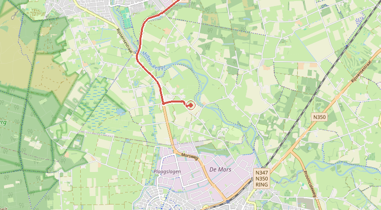 Kaart van de omgeving van de melding