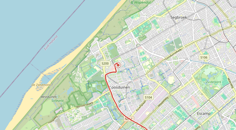 Kaart van de omgeving van de melding