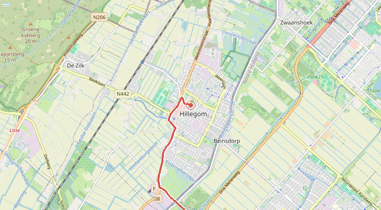 Kaart van de omgeving van de melding