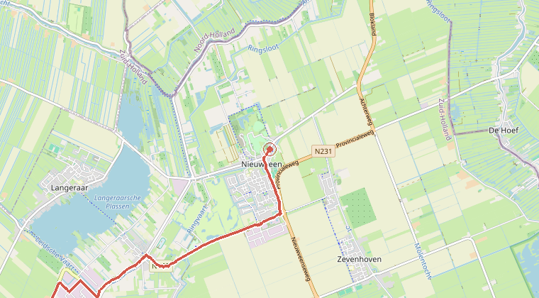 Kaart van de omgeving van de melding