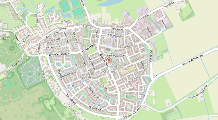 Kaart van de omgeving van de melding